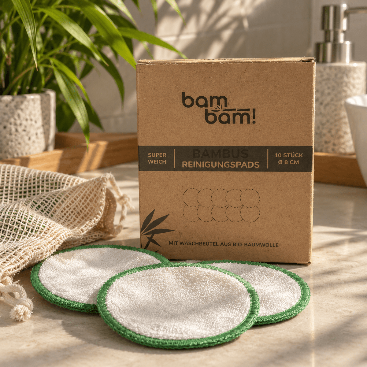 Tampons de nettoyage - 10 pièces avec sac de lavage