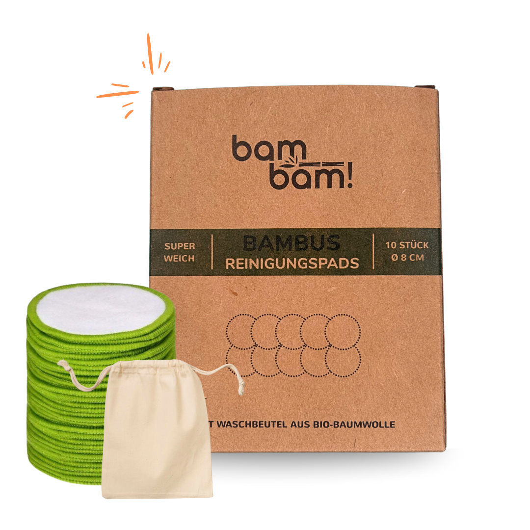 Reinigungspads - 10 Stück mit Bio Waschbeutel