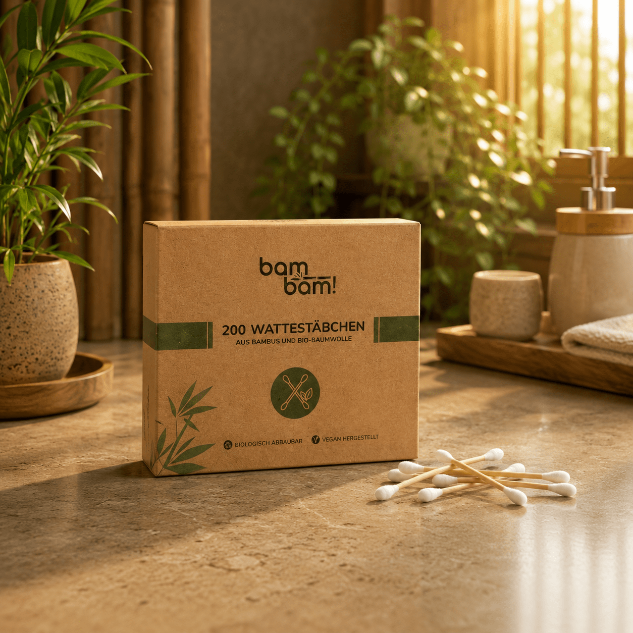 Coton-tiges durables - 200 pièces